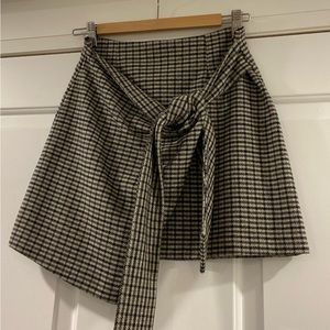 Wilfred Wool Mini Skirt - 6 - Plaid
